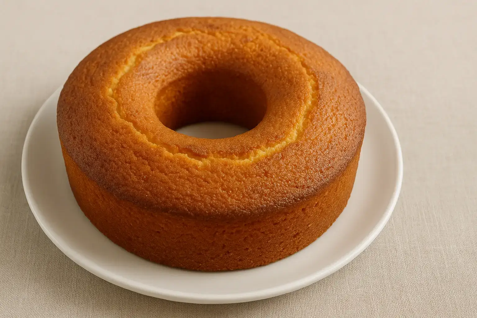 Bolo de baunilha simples de liquidificador