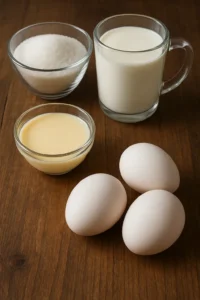 Imagem dos Ingredientes do pudim de leite condensado