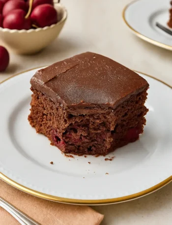 Bolo chocolate com cereja