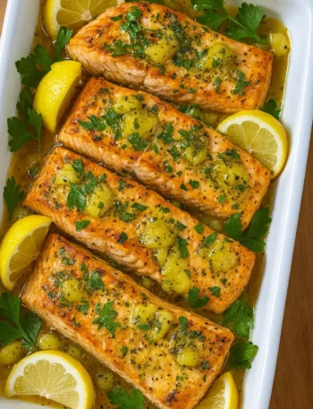 Filé de salmão assado no forno